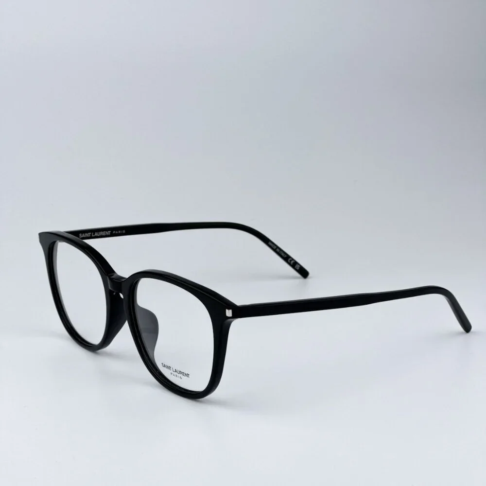 Saint Laurent SL724/F 001 BRAND NEW Eyeglasses Black Oval Women